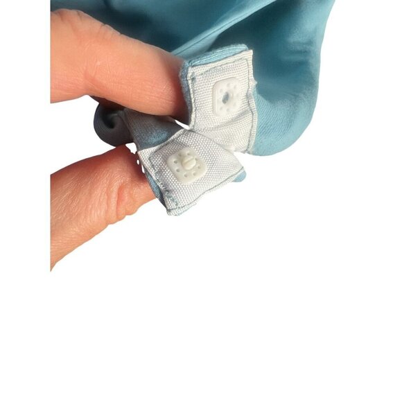 Susana Monaco Womens Aqua Long Sleeve Bodysuit With Collar workattire profession - Picture 11 of 11